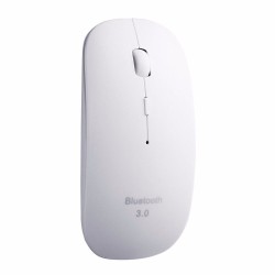 Taaslaetav hiir / valge üliõhuke bluetoohi hiir, mis ühildub iMaci või sülearvutiga
