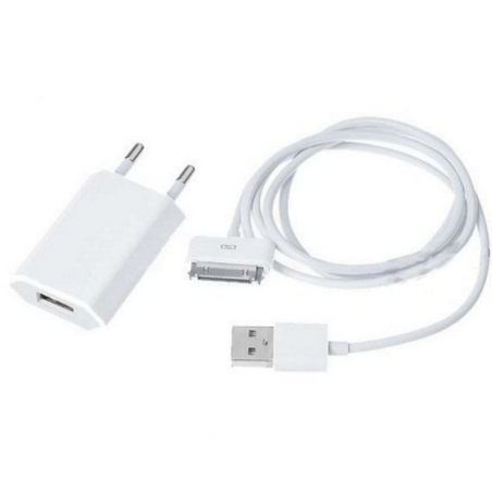 Зарядно + кабел за iPhone 4, iPhone 4S, iPad1, iPad2, iPad 3