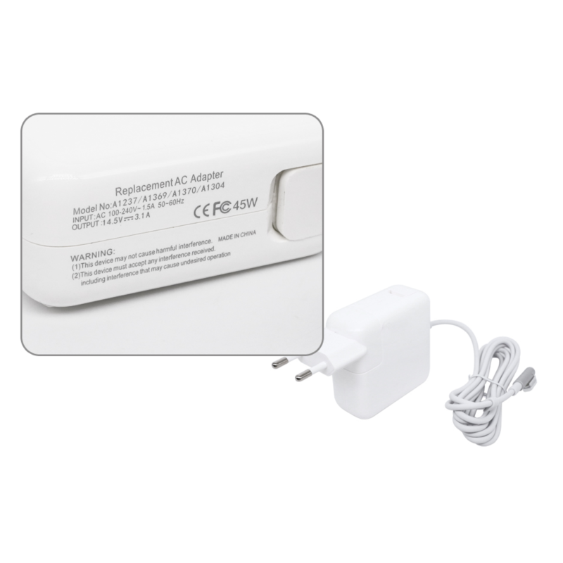 EU 45W 14.5V Power Adapter Charger For Apple MacBook Air Mid 2008-2011 A1374 